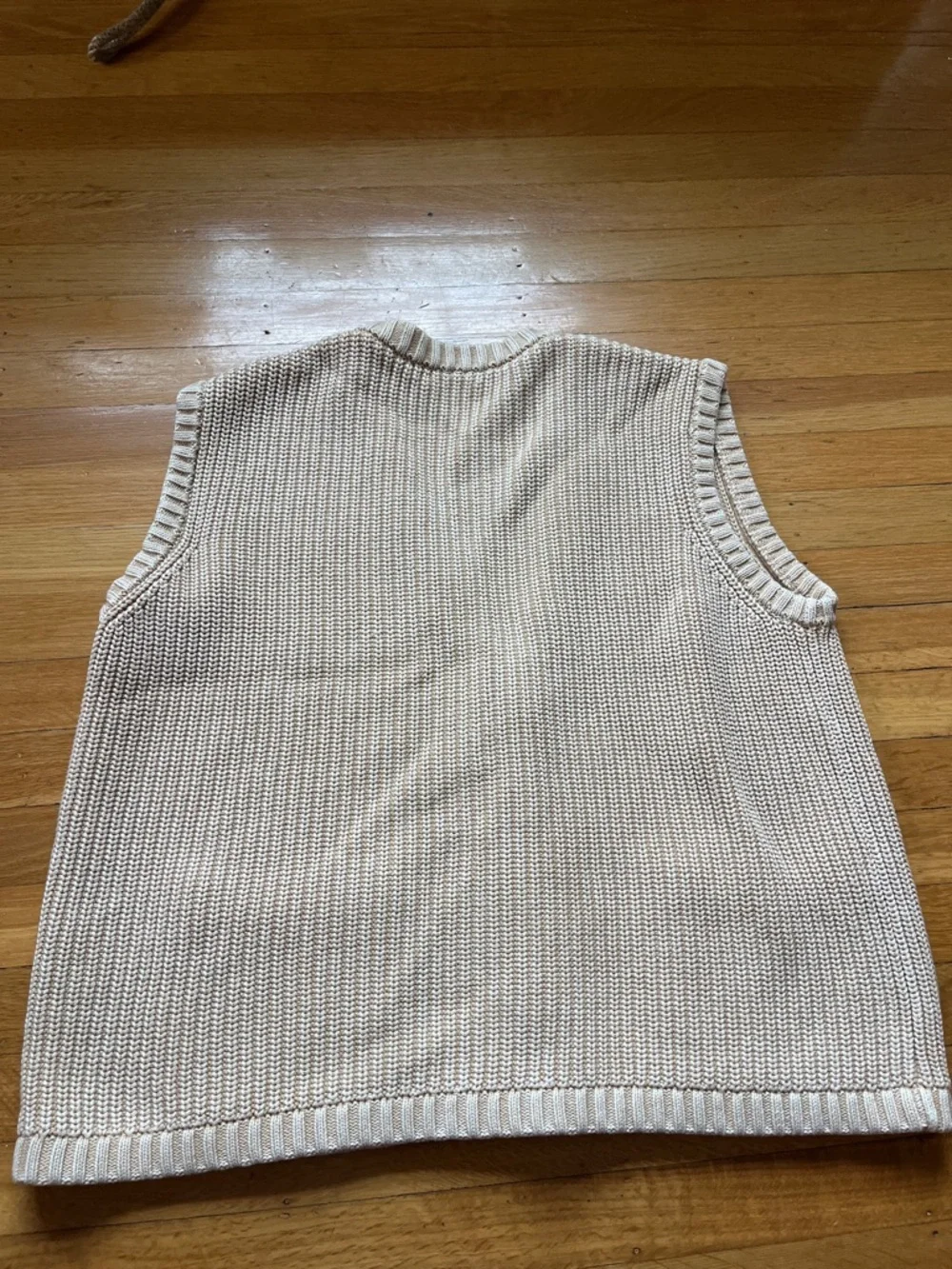 DEMY Lee eclectic grandpa sweater vest mustard yellow boxy oversized S M L y2K